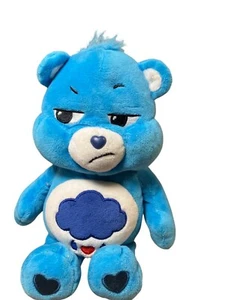 Care Bears Grumpy Bear Blue Plush With Rain Cloud Belly Badge 10 Inch Stuffed An - Picture 1 of 12