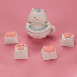 1pc Cute Cat Paw Keycaps For Mechanical Keyboard Cherry MX Switch DIY Custom Key - Afbeelding 1 van 14