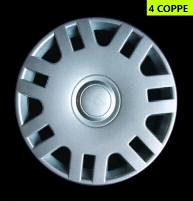 COPRICERCHI COPPE RUOTA RAGGIO "14" KIT 4 PEZZI PER  CITROEN C3 DAL 2002 - Immagine 1 di 2