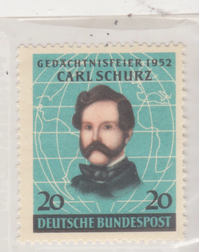 Germany scott # 691 MNH OG 1952 Carl Schurz Arrival in America Issue Very Fine - Image 1 of 1