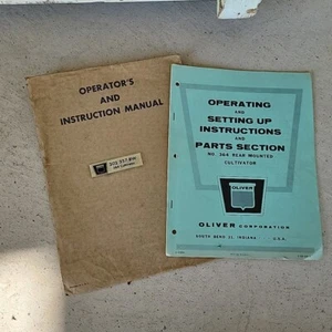 Original OEM Operating Setting Up Instructions Parts For Oliver 364 Cultivator - Picture 1 of 4