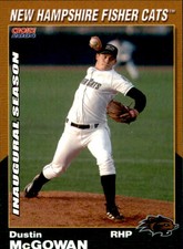2004 New Hampshire Fisher Cats Choice #10 Dustin McGowan Savannah Georgia Card
