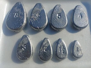 5 oz Flat No-Roll River fishing sinkers  30 pack - Picture 1 of 3
