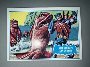 1966 Topps Batman B Series (Blue Bat Logo) Amphibious Attackers 10b - Picture 1 of 2