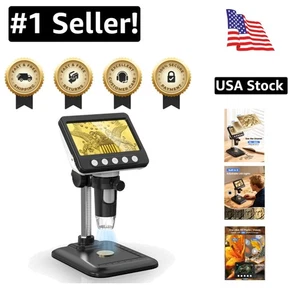 Digital Coin Microscope 1000X - 4.3" LCD with 8 LED Lights for Clear Imaging - Picture 1 of 9