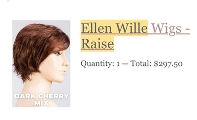 Peluca Ellen Wille Raise Color Cereza Oscura Mezcla Rojo Corta Ondulada en Capas Foto 1 de 4