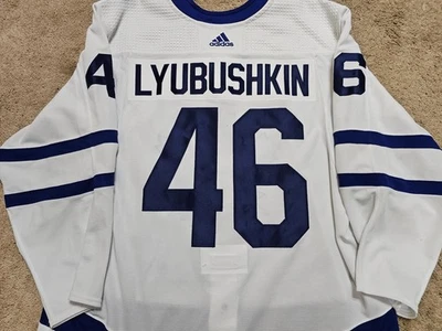 ILYA LYUBUSHKIN 23'24 Toronto Maple Leafs Set 3 NHL Game Worn Hockey Jersey - Image 1 of 4