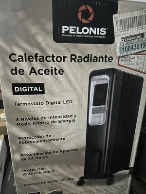 Pelonis - 1,500-Watt Digital Electric Oil-Filled Radiant Portable Space Heater - Image 1 of 3