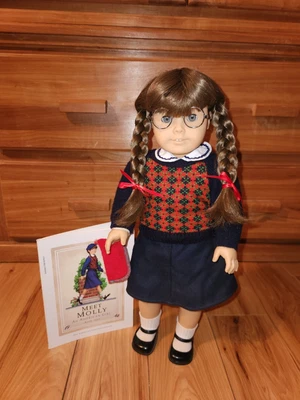 Pleasant Company Molly American Girl Doll Vintage 18" w/Book EUC 90s Tight Limbs - Image 1 of 4