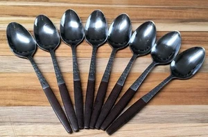  Interpur INR2 Juego de 8 cucharaditas de acero inoxidable Scroll (Japón) MCM - Imagen 1 de 5