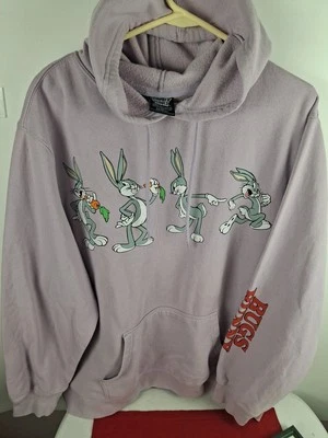 Sudadera con capucha para mujer Bugs Bunny Looney Tunes talla 2XL lavanda dibujos animados animados Foto 1 de 4