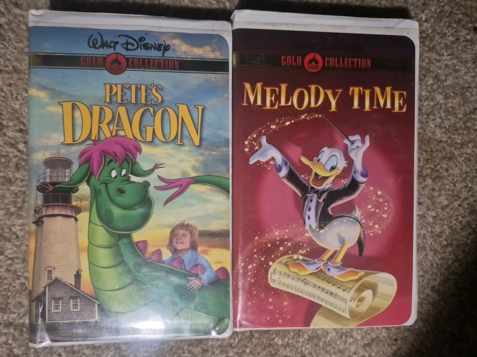 Melody Time And Petes Dragon _Disney GOLD Collection  VHS CLAMSHELL - Image 1 of 1