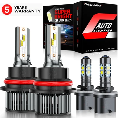 For Dodge Stratus Sedan 2001 2002 2003 2004-2006 LED Headlight Fog Lights Bulbs - Image 1 of 4