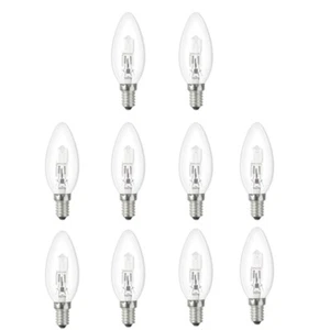 10x Low Energy Halogen Kerze 18W E14 klar (entspricht 25 Watt) dimmbar - Bild 1 von 1
