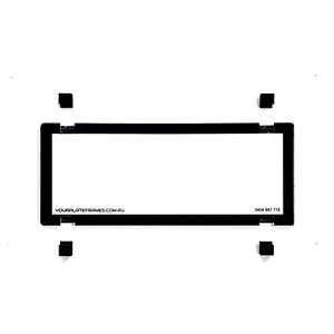 Auxiliary Number Plate Cover Protector All States 250mm x 100mm Black No Lines - Picture 1 of 1