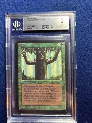 1993 MTG Alpha Ironroot Treefolk C G BGS 9 Quad++ Mint  (9.5 surface) 1993 - Image 1 of 2