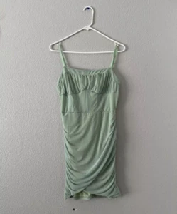 Linjou Corset Dress Bodycon Stretch XL Junior Girls Pastel Green Mini Party Wear - Picture 1 of 11