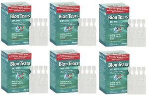 6 x Bion Tears Lubricant Eye Drops 28 x 0.4mL Vials Soothing Relief Dry Eye