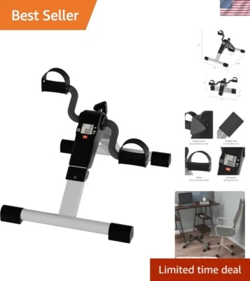 Portable Folding Under Desk Pedal Exerciser with Electronic Display & Resistance - Image 1 of 4