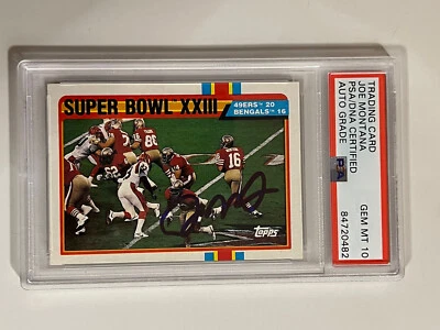 Joe Montana Signed 1989 Topps Trading Card PSA/DNA AUTO GEM MINT 10 AUTOGRAPH - Image 1 of 4