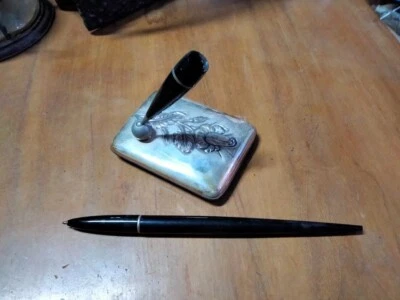 Portapenne stiloforo da scrivania ARGENTO LEGNO - Immagine 1 di 3