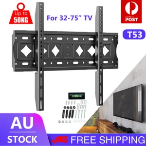 TV Wall Mount Bracket Fixed Slim LCD LED 32 40 42 47 50 55 60 62 65 70 75 inch - Picture 1 of 13