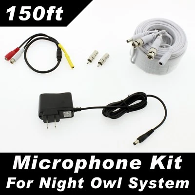 [150 pies] Kit de micrófono para Night Owl HDA10P10BU841PI, CL-HDA30-161022P-B Foto 1 de 4