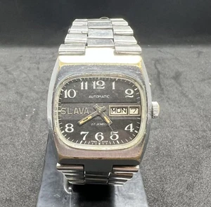 Vintage Soviet Watch Slava Tank Self-winding Series 244214 Caliber 2427 Export - Picture 1 of 16