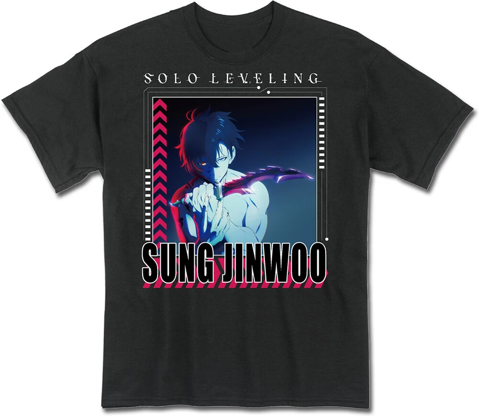 Solo Leveling - Camiseta negra para adulto Sung Jinwoo Teaser Foto 1 de 1