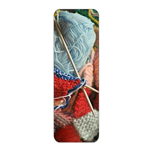 KNITTING WOOL BEAUTIFUL NOVELTY BOOKMARK SAME IMAGE BOTH SIDES GREAT GIFT - Picture 1 of 1