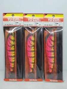3pcs Yo-zuri Size 4.0 120mm Shrimp Hunter Eging Fishing Squid Jig Colour CP - Picture 1 of 7