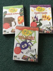 Crazy Crafts 3 Three Stories And Crafts For Kids Dvds By Casablanca Kids School - Picture 1 of 7