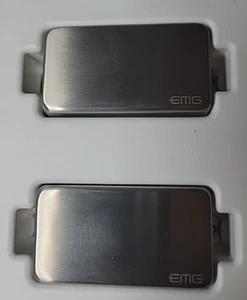EMG 81/60 Active Brushed Chrome Electric Guitar Humbucker Pickup Set USA 2023 - Picture 1 of 17