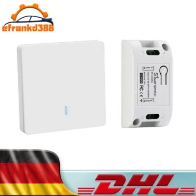 Wohnung 230V Kabelloser Lichtschalter Und Empfänger Kit Für Lampen LED Lampen DE - Bild 1 von 4