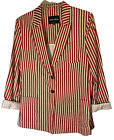 Giorgio Armani striped jacket Sz 48 red white