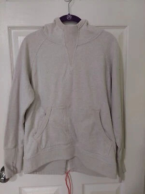 Mountain Hardwear Womens Hoodie Sweatshirt Med Oatmeal Beige Pockets Thumbholes  - Image 1 of 4
