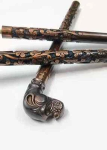 Walking Cane for Men and Women Bull Dog Head Handle Cane Cool Walking Stick - Picture 1 of 6