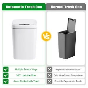4.22 Gallon Trash Can Touchless Automatic Motion Sensor Smart Trash Can Bathroom - Picture 1 of 9