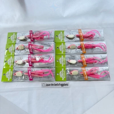 8er Set Megabass Makippa Octpine 30g/40g Inchiku Jig Köder Pink Glow Japan - Bild 1 von 4