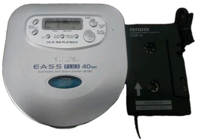 CD player portátil vintage Aiwa Eass Plus com kit de carro XP-V516C - Imagem 1 de 4