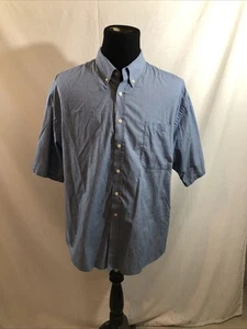 Puritan Blue Short Sleeve Button Up - Men’s 2XL, Chest 28.5”, Length 33.5” - Picture 1 of 3