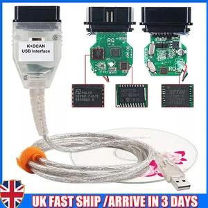 For BMW Coding K +DCAN OBD2 USB Interface Cable Diagnostic EDIABAS NCS EXPERT. - Picture 1 of 23
