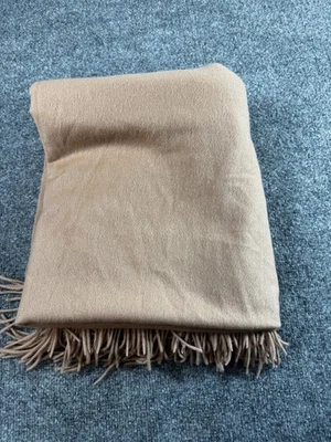 Quince Women's Winter Scarf One Size Beige Cashmere Fringe Rectangle Classic - Image 1 of 3