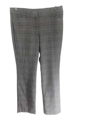 EXPRESS Editor Mujer Tiro Medio Cuadros Negro/Blanco Cremallera Frontal Talla 8R Recto Foto 1 de 4