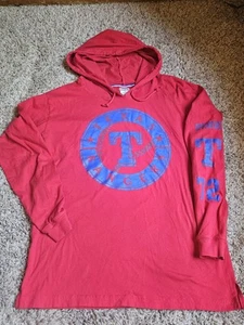 Victoria Secret Pink Hoodie Womens Small Texas Rangers Pullover Sweatshirt - Picture 1 of 6