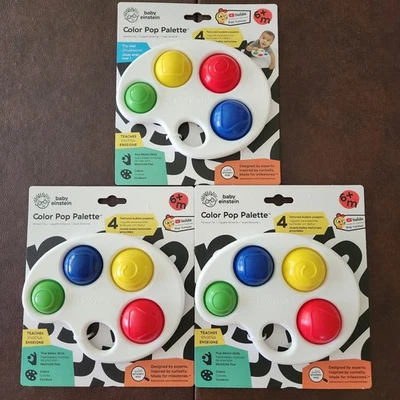 3 Paleta Baby Einstein Color POP Burbuja Texturizada Sensorial Habilidades Motrices Juguete ¡REGALO! Foto 1 de 4