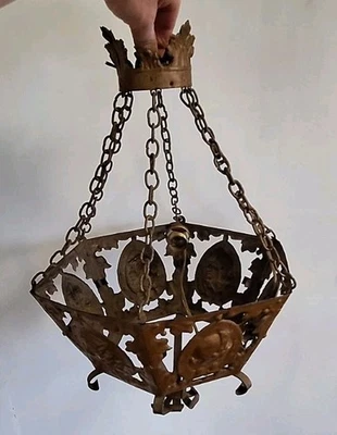 Lámpara Colgante Conquistador Renacimiento Español De Colección Lámpara Lámpara COMO ESTÁ  Foto 1 de 4