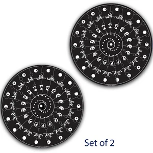 Set de 2 Follow The Wolf #1 Slipmat Turntable 12" Scratch Pad Slip Mat DJ x2 - Imagen 1 de 2