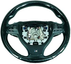 09-15 BMW 750i xDrive OEM volante conductor negro con palancas de cambio 5112 - Imagen 1 de 19