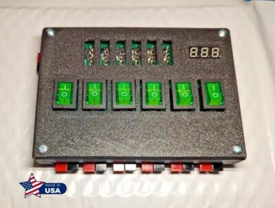 12V 45A con postes de alimentación Anderson, distribución de energía 1 entrada-6 salidas, Rigrunner Foto 1 de 3